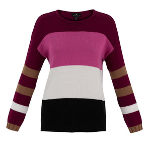 Marble-Broad-Striped-Sweater-Berry-Product-Image-Front-View