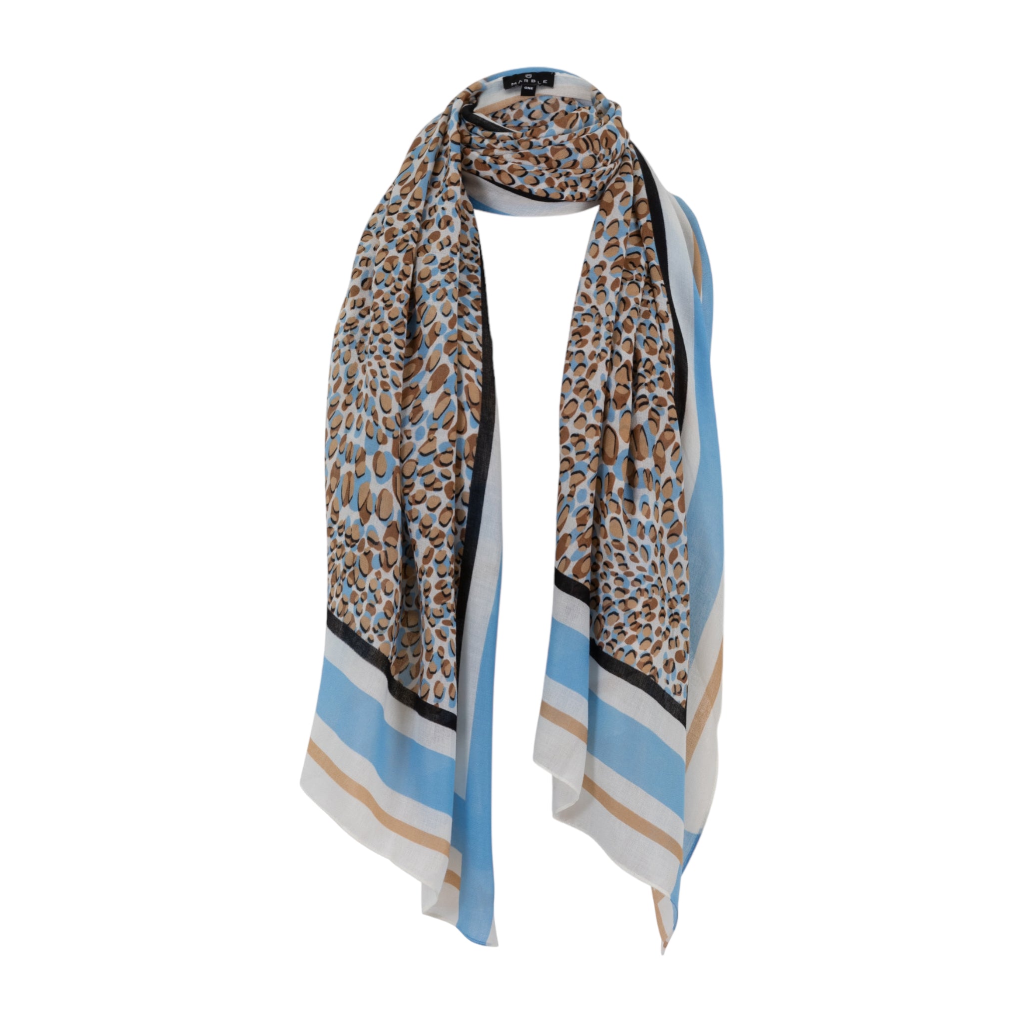 Marble- Long-Printed-Scarf-Light-Blue-Product_-Image-Front-View
