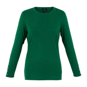 Marble-Round-Neck-Long-Sleeve-Top-Green-Product-Image-Front-View