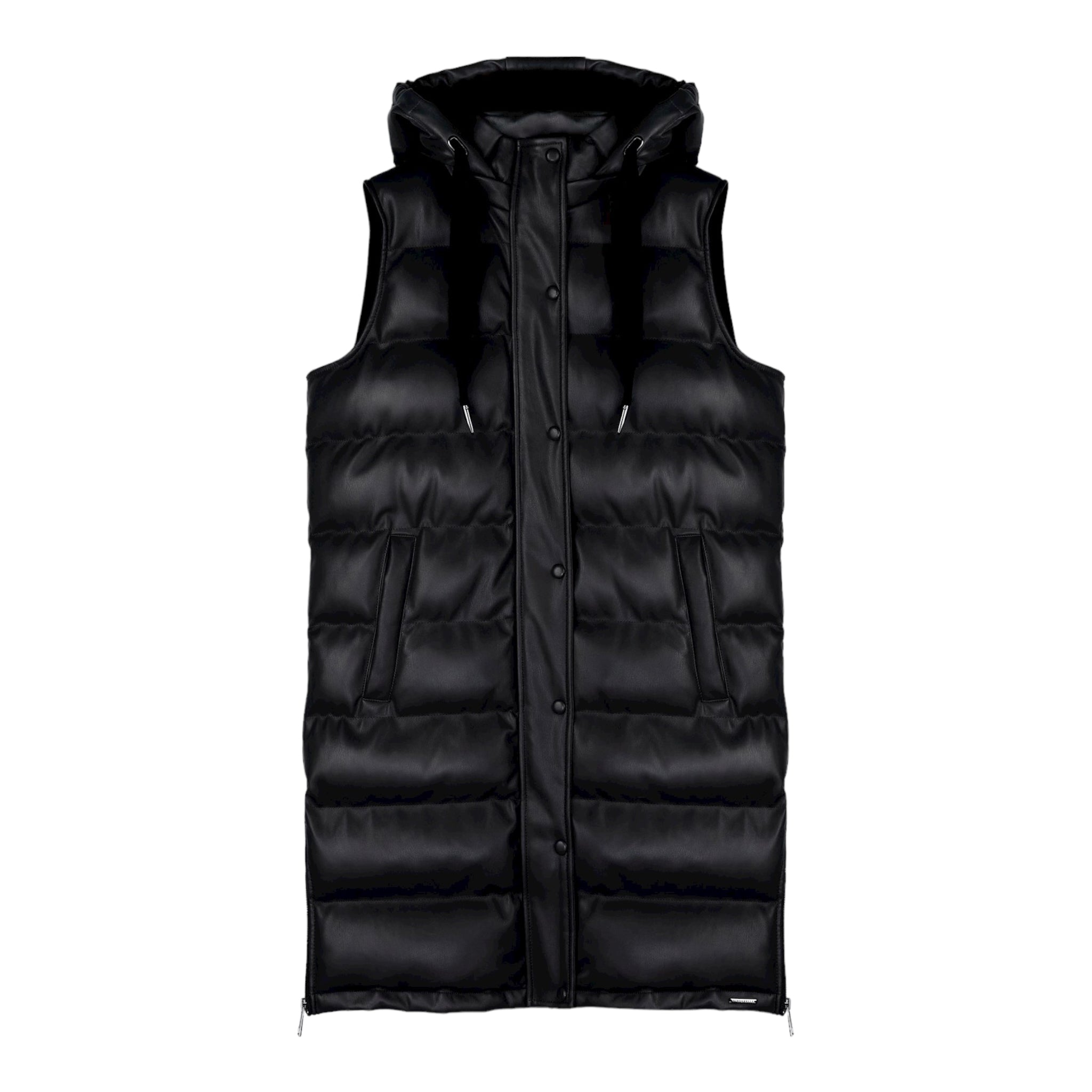 Rino-&-Pelle-Cameron-Faux-Leather-Waistcoat-Black-Product-Image-Front-View