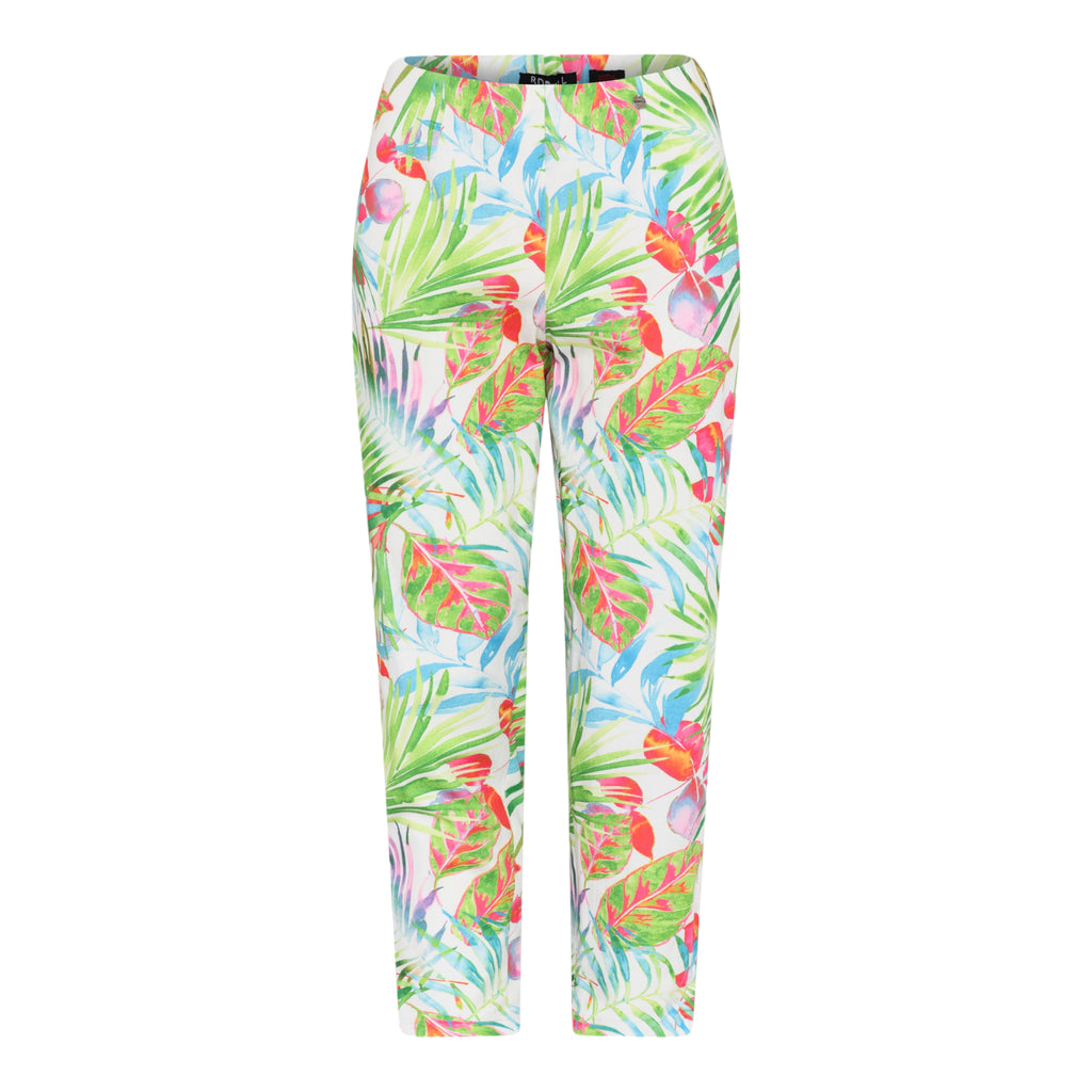 robell-lena-tropical-print-trousers-product-front-view
