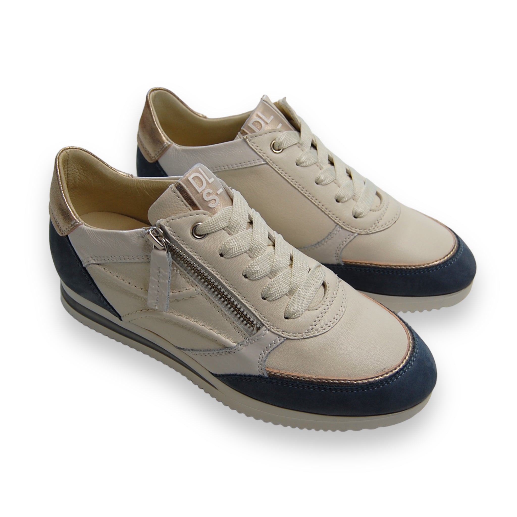 DL Sport Leather Sneaker Blue and White