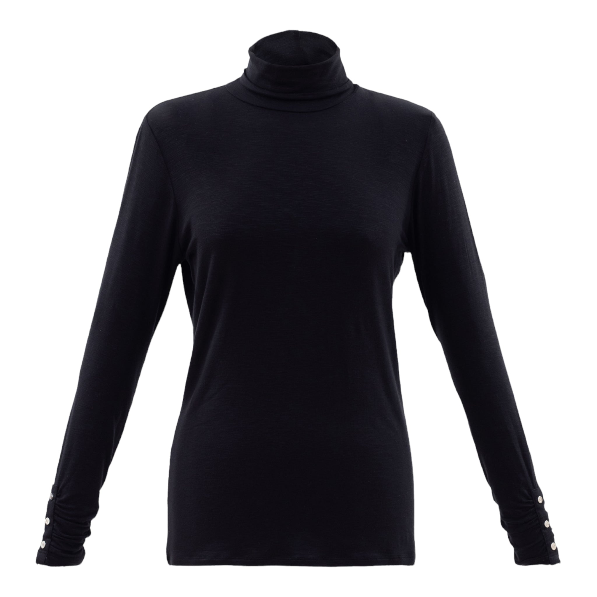 Marble Fashions High Neck Top Black