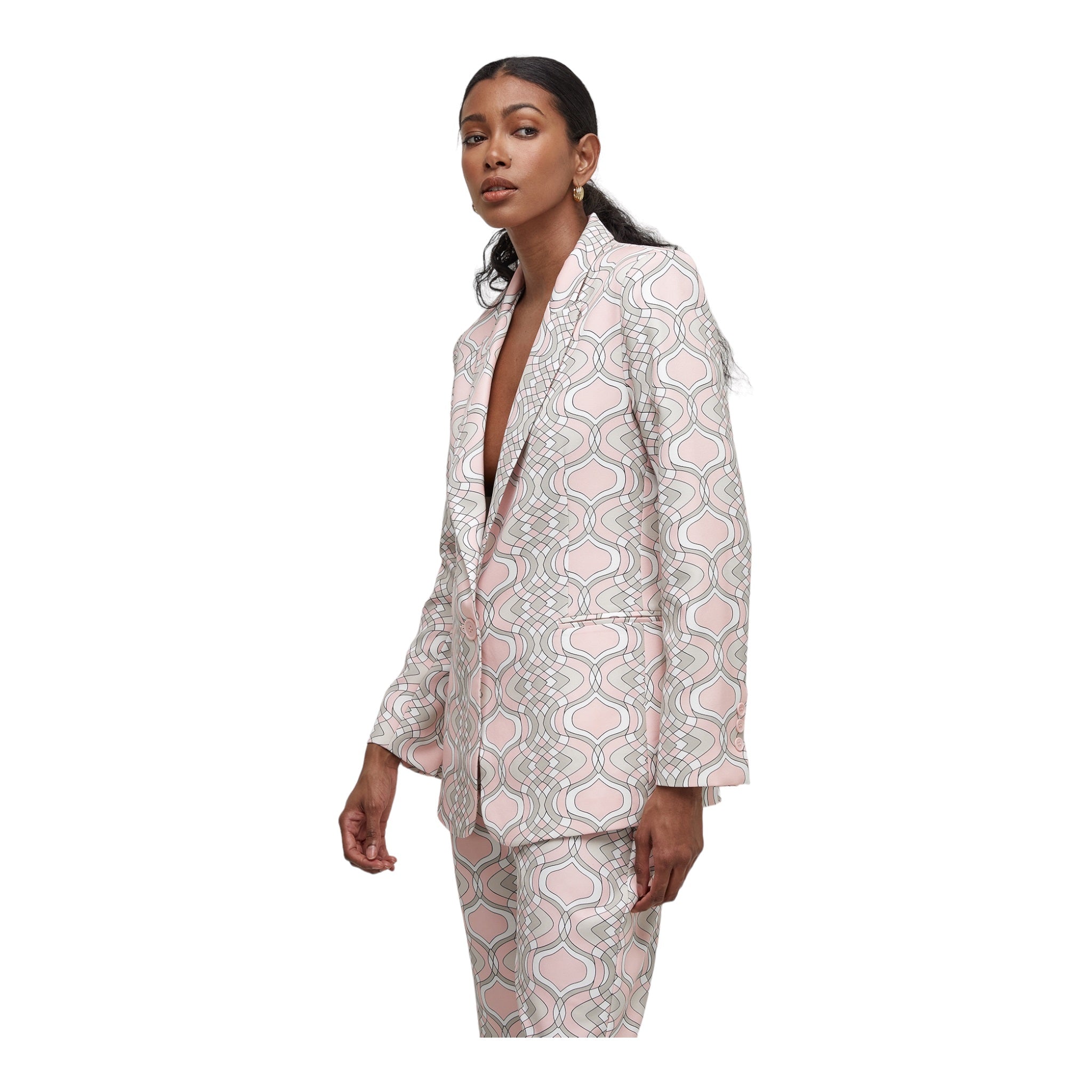 UCHUU Pink Patterned Blazer